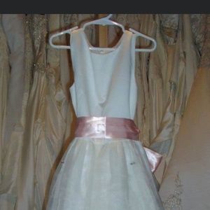 NWT US Angels SZ 7 White / PINK Flower Girl